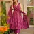 Pink color muslin fabric designer printed readymade ceremonial palazzo dress