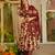 Burgundy color muslin fabric designer printed readymade ceremonial palazzo dress