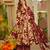 Burgundy color muslin fabric designer printed readymade ceremonial palazzo dress