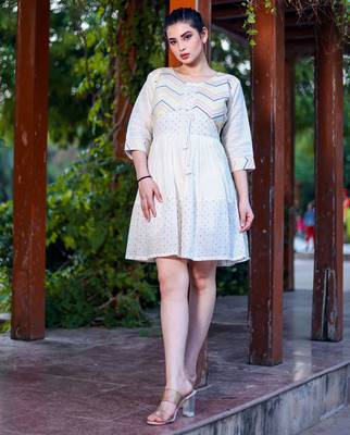 Off white color beautiful formal looks ceremonial khadi cotton kurta 1