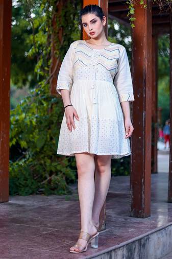 Off white color beautiful formal looks ceremonial khadi cotton kurta