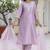 Lavender color designer embroidered silk blend ethnic festive special suit
