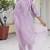 Lavender color designer embroidered silk blend ethnic festive special suit