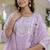 Lavender color designer embroidered silk blend ethnic festive special suit