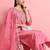 Pink color designer embroidered silk blend ethnic festive special suit
