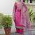 Pink color designer embroidered silk blend ethnic festive special suit