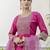 Pink color designer embroidered silk blend ethnic festive special suit
