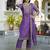 Purple color designer embroidered silk blend ethnic festive special suit