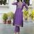 Purple color designer embroidered silk blend ethnic festive special suit