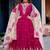 Pink color beautiful ceremonial heavy looks gown with dupatta