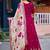 Pink color beautiful ceremonial heavy looks gown with dupatta