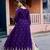 Purple color beautiful ceremonial heavy looks gown with dupatta