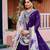 Purple color beautiful ceremonial heavy looks gown with dupatta