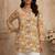 Peach color muslin fabric formal looks kurta for girls