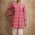 Pink color muslin fabric formal looks kurta for girls