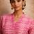 Pink color muslin fabric formal looks kurta for girls