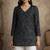 Black color muslin fabric formal looks kurta for girls