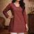 Maroon color muslin fabric formal looks kurta for girls