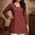 Maroon color muslin fabric formal looks kurta for girls