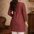 Maroon color muslin fabric formal looks kurta for girls