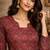 Maroon color muslin fabric formal looks kurta for girls