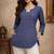 Blue color muslin fabric formal looks kurta for girls