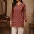 Maroon color muslin fabric formal looks kurta for girls