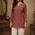 Maroon color muslin fabric formal looks kurta for girls