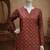 Maroon color muslin fabric formal looks kurta for girls