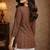 Coffee color muslin fabric formal looks kurta for girls