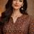 Coffee color muslin fabric formal looks kurta for girls