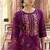 Purple color viscose rayon fabric smart embroidered girlie trendy salwar suit