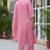 Pink color silk blend fabric smart embroidered girlie trendy salwar suit