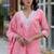 Pink color silk blend fabric smart embroidered girlie trendy salwar suit
