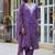 Purple color silk blend fabric smart embroidered girlie trendy salwar suit