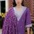 Purple color silk blend fabric smart embroidered girlie trendy salwar suit