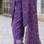 Purple color silk blend fabric smart embroidered girlie trendy salwar suit