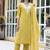 Yellow color silk blend fabric smart embroidered girlie trendy salwar suit