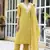 Yellow color silk blend fabric smart embroidered girlie trendy salwar suit