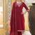 Maroon color viscose rayon fabric smart embroidered girlie trendy salwar suit