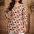 Off white color designer digital printed muslin fabric foral ethnic kurta