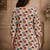 Off white color designer digital printed muslin fabric foral ethnic kurta