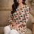 Off white color designer digital printed muslin fabric foral ethnic kurta