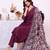 Wine color poly silk fabric smart ethnic partywear kurta set