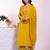 Mustard color poly silk fabric smart ethnic partywear kurta set