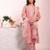 Pink color poly silk fabric smart ethnic partywear kurta set