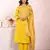 Yellow color poly silk fabric smart ethnic partywear kurta set