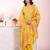 Yellow color poly silk fabric smart ethnic partywear kurta set