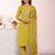 Green color poly silk fabric smart ethnic partywear kurta set