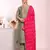 Grey color poly silk fabric smart ethnic partywear kurta set